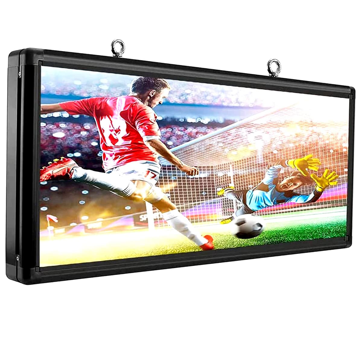 CXGuangDian Cartel LED Exterior P6 40"x18" - Pantalla Digital Programable WiFi/USB con Control por App, IP65 Impermeable Alta Brillo Anuncio Comercial para Negocios, Estación de Servicio, Restaurante CX P6 5X2 0109