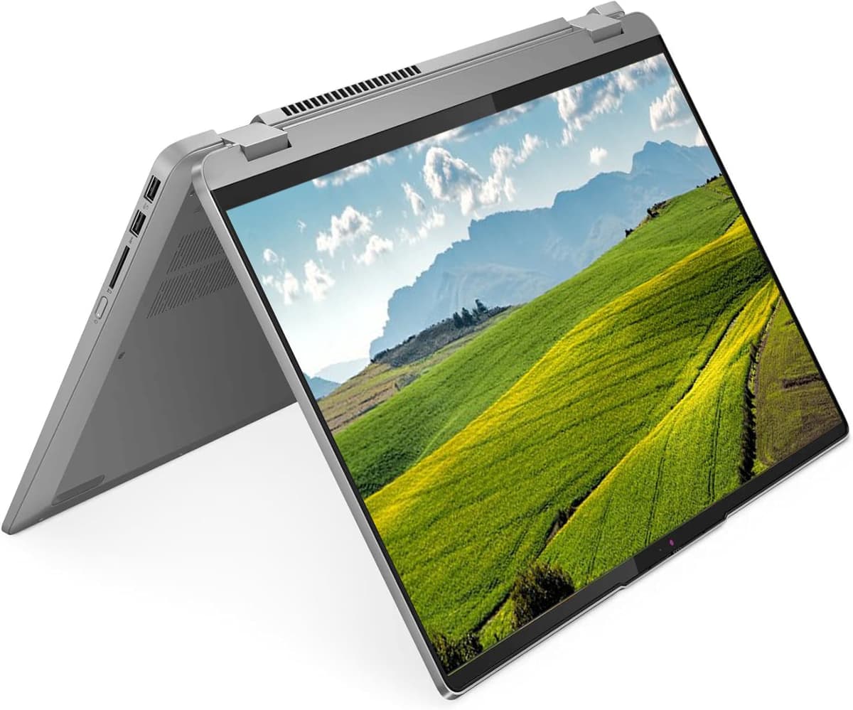 Lenovo Flex 16" IPS WUXGA táctil con bisagra 360, portátil con procesador Ryzen 7-7730U hasta 4.5 GHz, 16 GB RAM, 512 GB SSD, teclado retroiluminado, WiFi 6, lector de huellas, Windows 11, color Dale Gray, reacondicionado Lenovo 16" Laptop