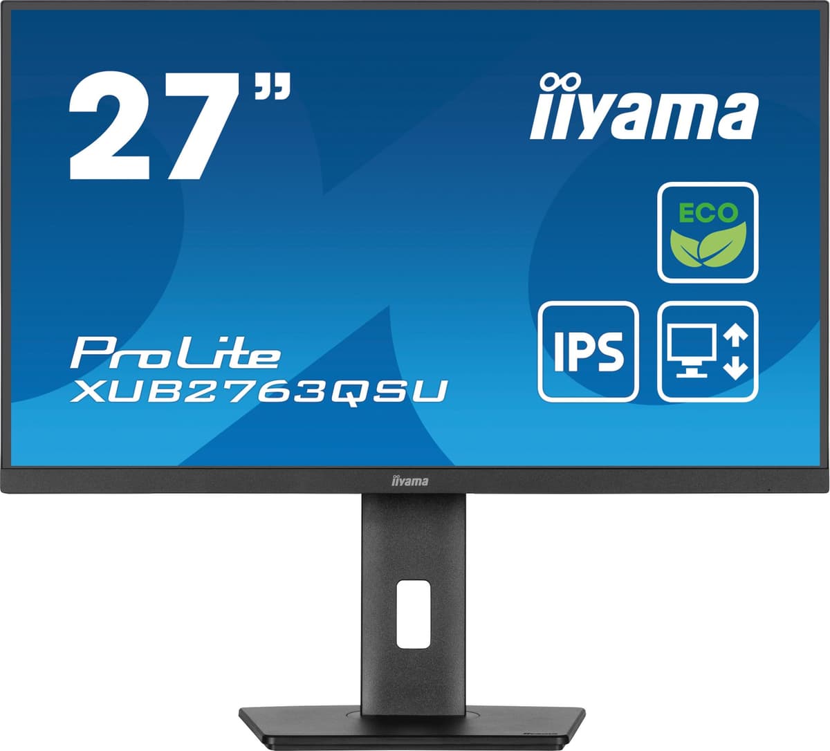 Monitor iiyama 27" XU2763QSU-B1 QHD IPS 100Hz, 1ms, Eyesafe 2, altura ajustable XUB2763QSU-B1