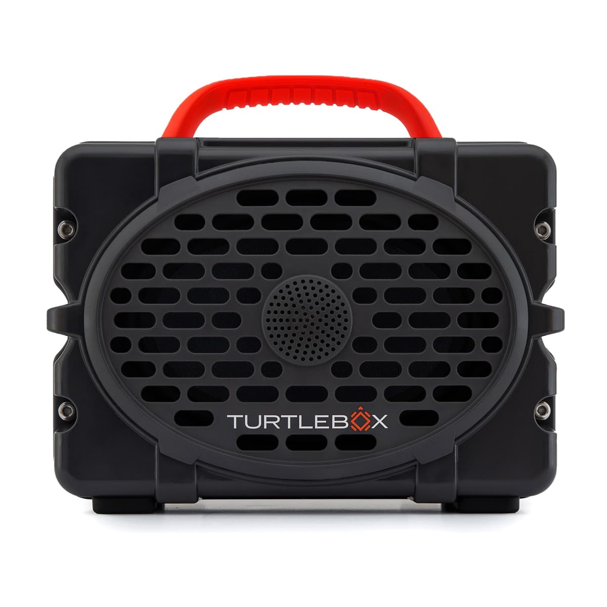 Turtlebox Original Gen 3 Portable Bluetooth Speaker - Ultra-Loud, IP67, Rugged, 3 Días de Batería, Gray/Red TB-ORIG-G3-GRAY-RED-RED-1