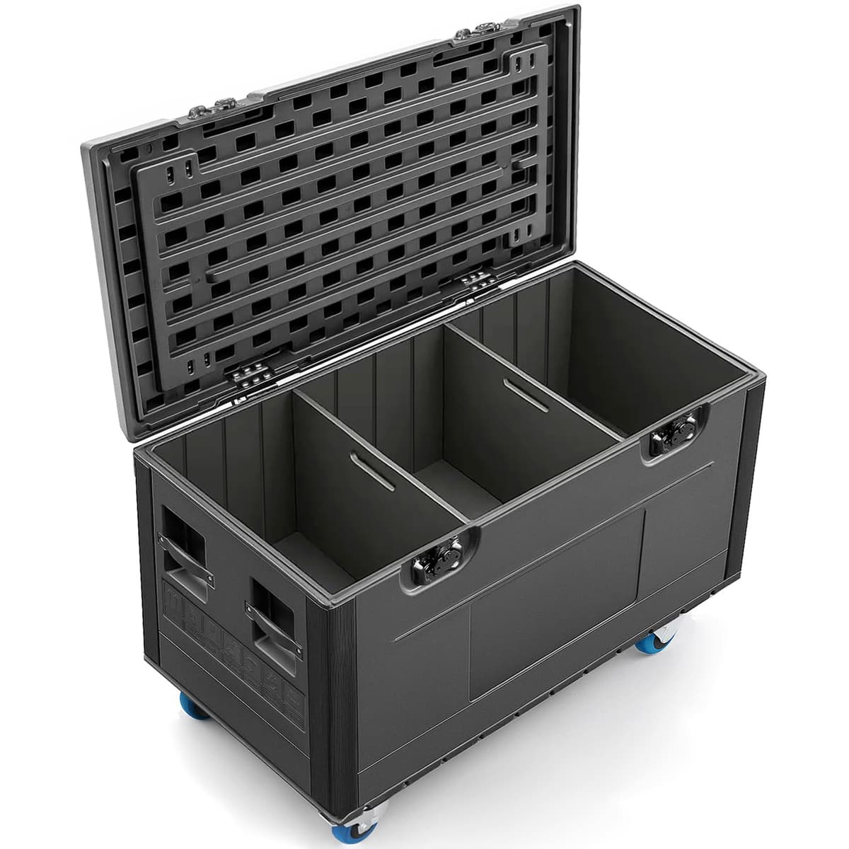 Diandian Road Case - Maletero rodante ATA 44" x 22" x 24" con divisores y ruedas