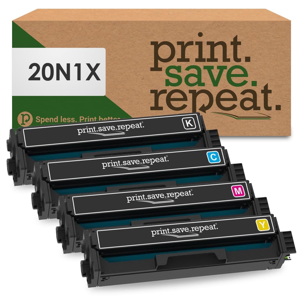 Print.Save.Repeat. Toner remanufacturado 4 colores Extra High Yield para Lexmark CS431, CX431 - Combo 20N1X-COMBO-IPS