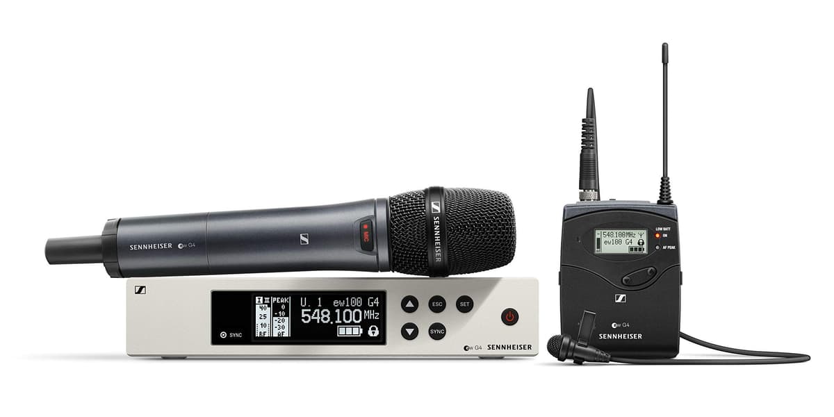 Sennheiser EW 100 G4 Combo Transmisor de mano y Lavalier - Banda G (reacondicionado) ew 100 G4-ME2/835-S-G-cr