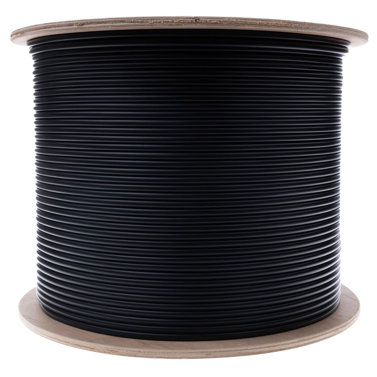 CableWholesale Cable de Fibra Óptica Interior/Exterior de 6 Hilos, Multimodo 50/125 OM3, Clasificación Plenum, Negro, Bobina, 1000 pies 11F3-306NH