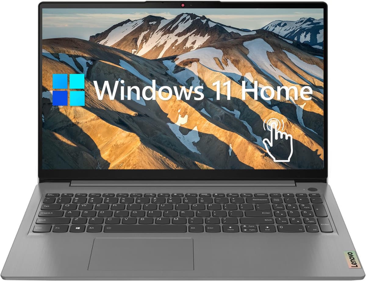 Ofertas navideñas Lenovo IdeaPad 3, portátil 15.6" FHD táctil, Intel Core i3-1115G4, 24GB RAM, 1TB SSD, HDMI, cámara web, Wi-Fi 6, lector de tarjetas SD, Windows 11 Home, gris 15ITL6