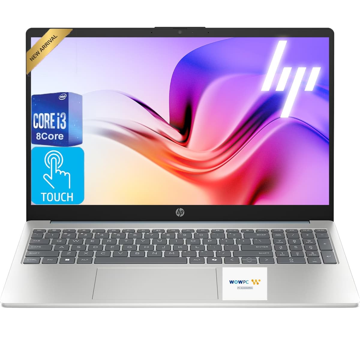 HP Nueva laptop táctil 15.6" FHD Edición 2025/2026, potente Intel Core i3 de 13ª generación (8 núcleos), 16 GB RAM, 1 TB SSD, USB-C, HDMI, Windows 11, Azul Moonlight, con WOWPC USB N305