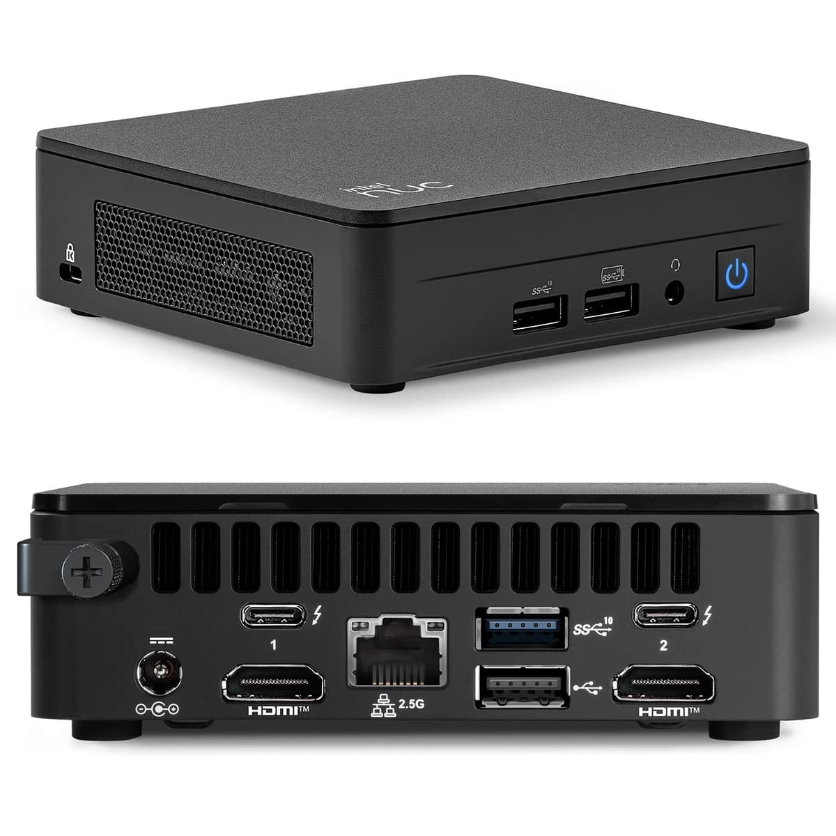 WEELIAO Intel NUC13ANKi7 Mini PC Barebone 13ª Gen Intel Core i7-1360P, WiFi 6, Bluetooth 5.3, Windows 11 Pro (sin RAM/SSD)