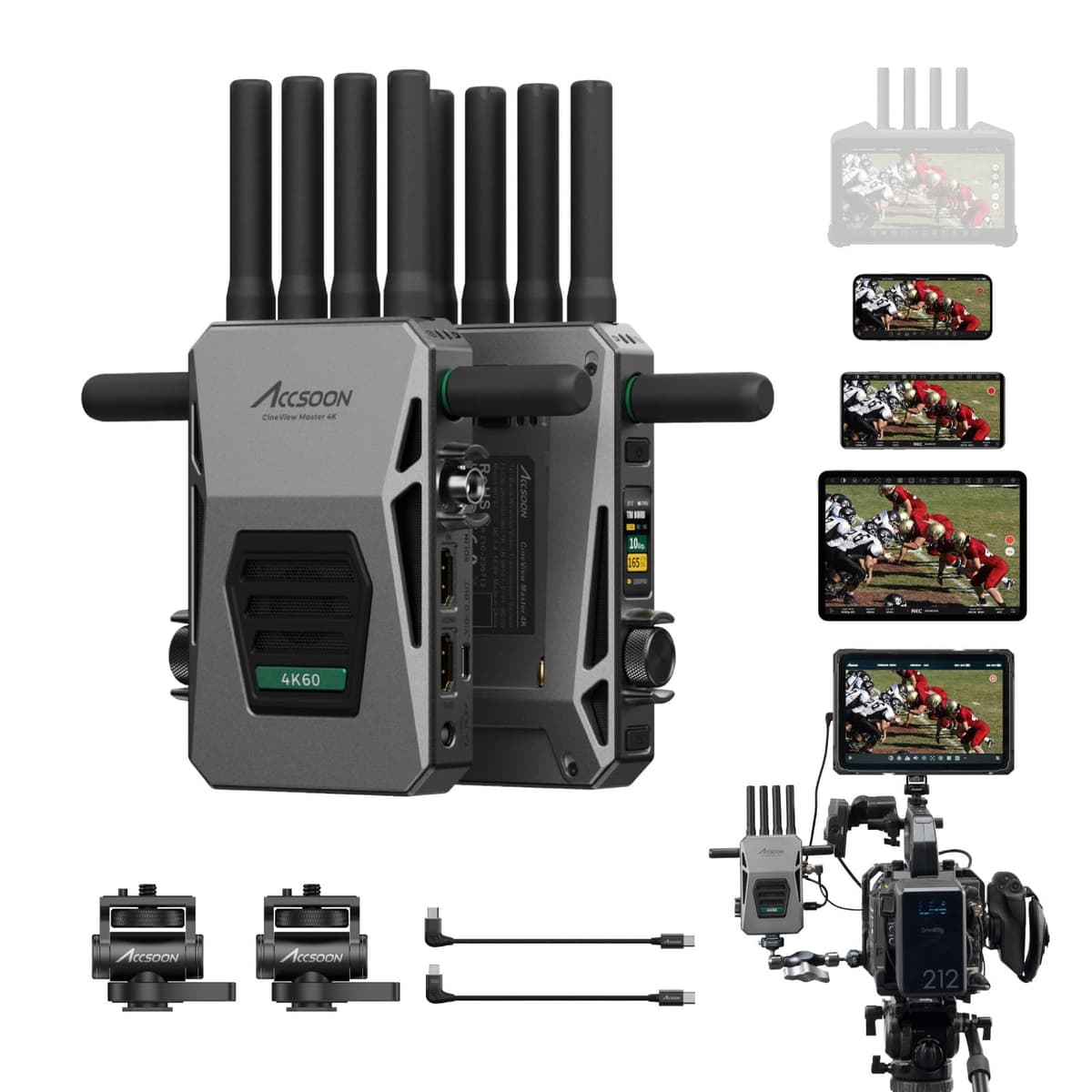 Accsoon CineView Master 4K Transmisor y Receptor Inalámbrico 4K Tri-Band Wireless Transmitter Receiver