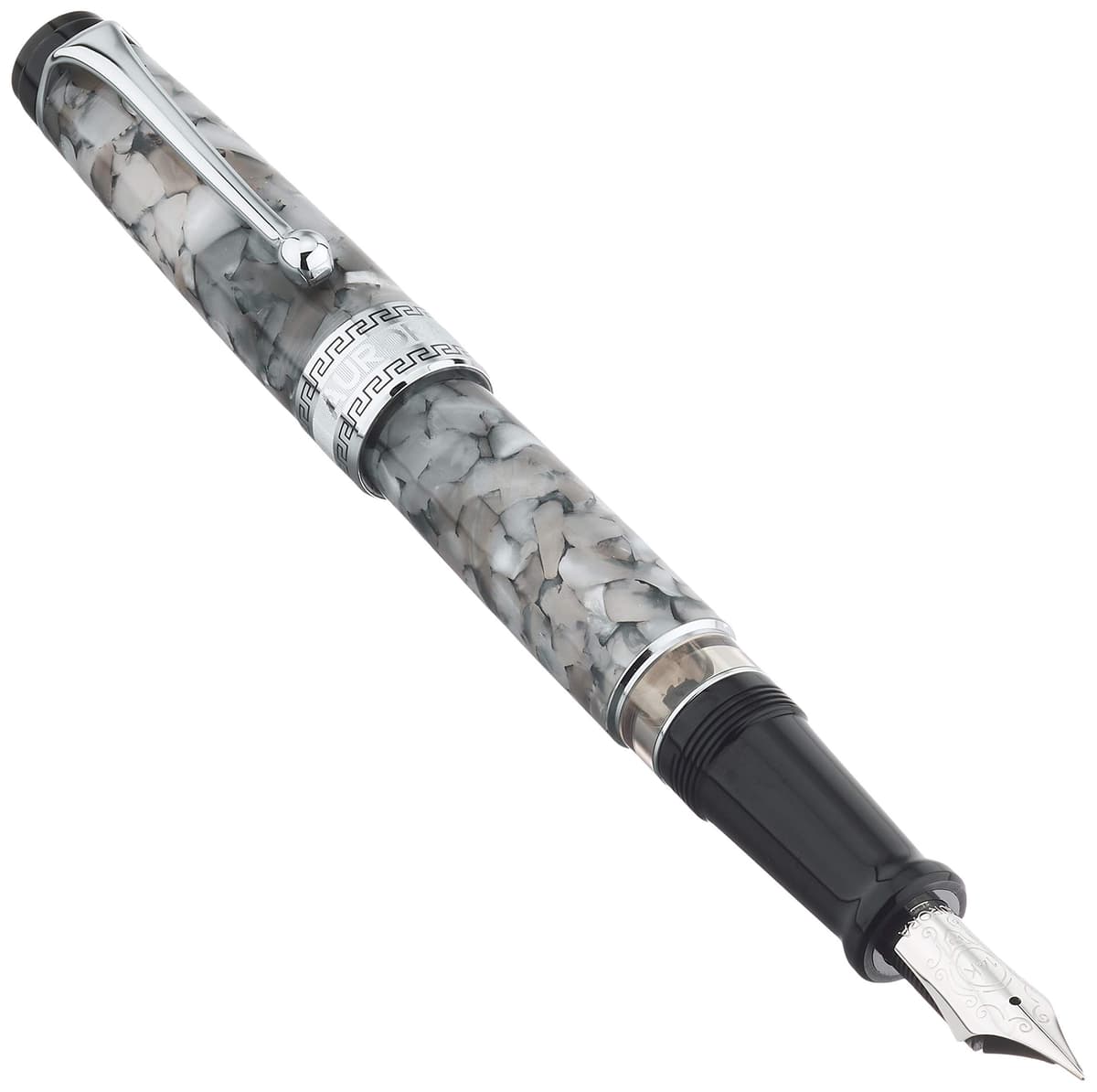 Aurora Optima 996-CGF Pluma fuente punta fina Black Pearl