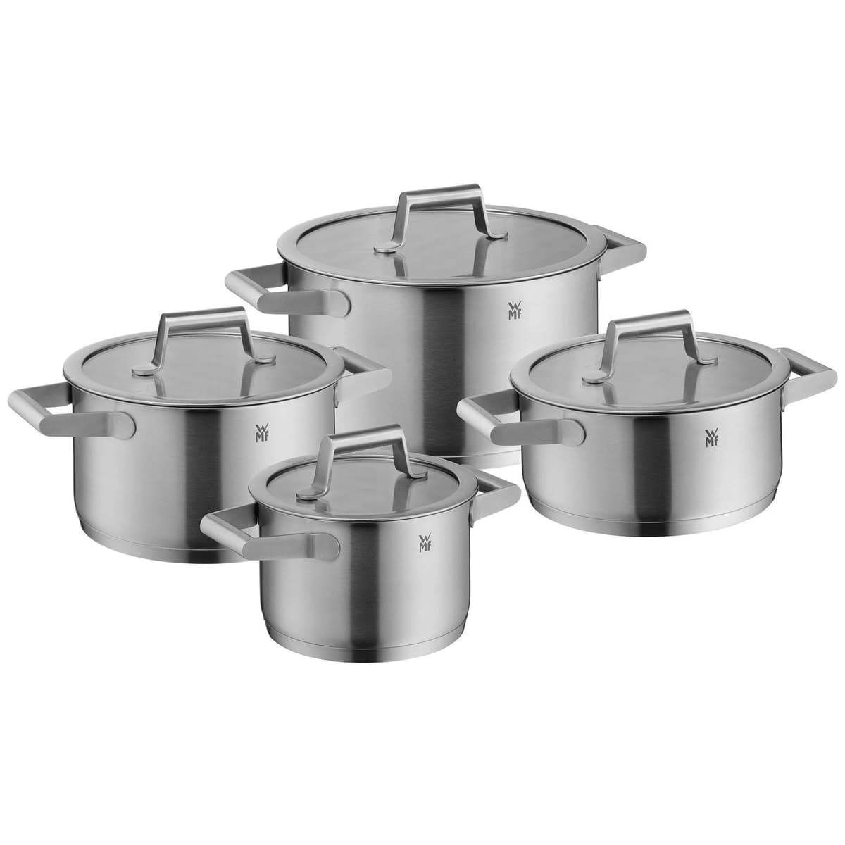 WMF Comfort Line Set de Ollas Inducción 4 Piezas Cromargan Acero Inoxidable Mate 732046040
