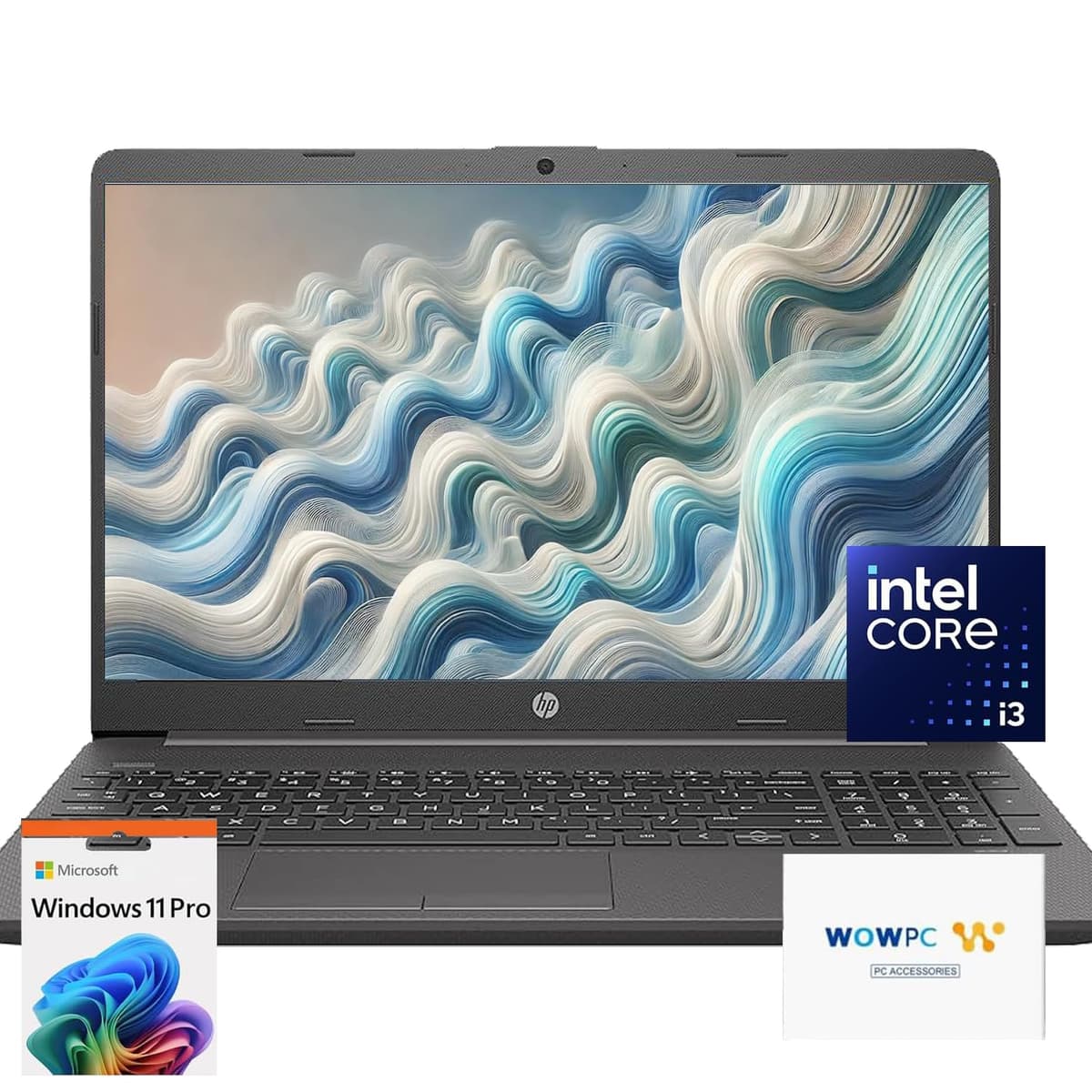 HP Laptop G9 15.6" FHD con Microsoft Suite 12 meses • 40 GB RAM • 1 TB SSD • Procesador 13ª Gen Core i3-1315U 6 núcleos • Hasta 12 horas de batería • Windows 11 Pro • con USB de recuperación WOWPC