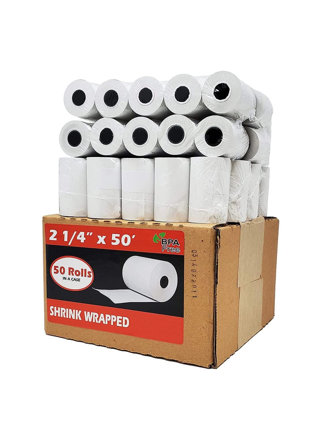 (1500 Rollos) 2 1/4 x 50 Rollos de Papel Térmico para Recibos 55 GSM Papel Alemán de Calidad Premium compatible con todos los Terminales de Tarjeta de Crédito VX520, ICT220 ICT250 Libre de BPA de BuyRegisterRolls BRR