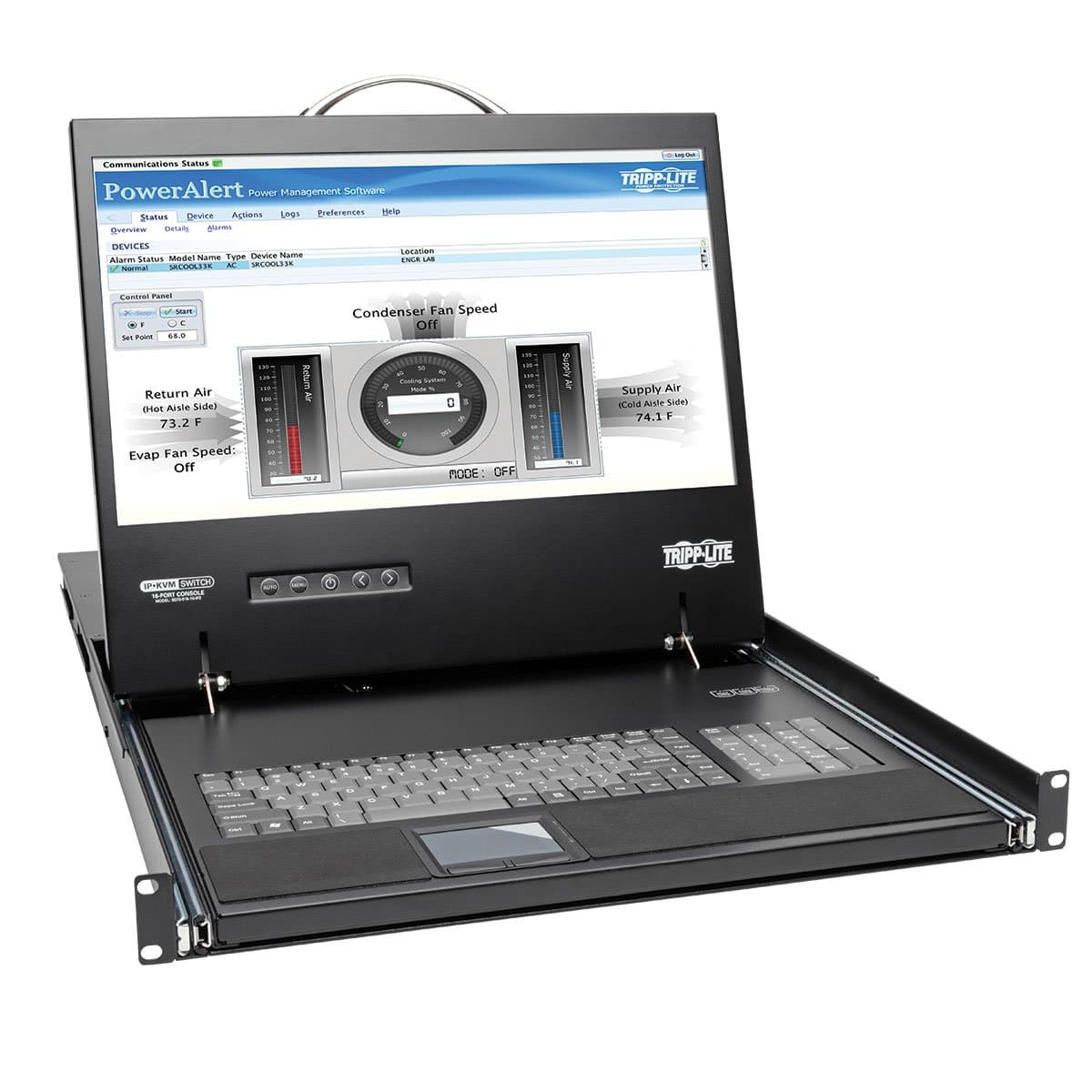 Tripp Lite 16-Port 1U Rack Console IP KVM Switch con pantalla LCD 19" (B070-016-19-IP2)