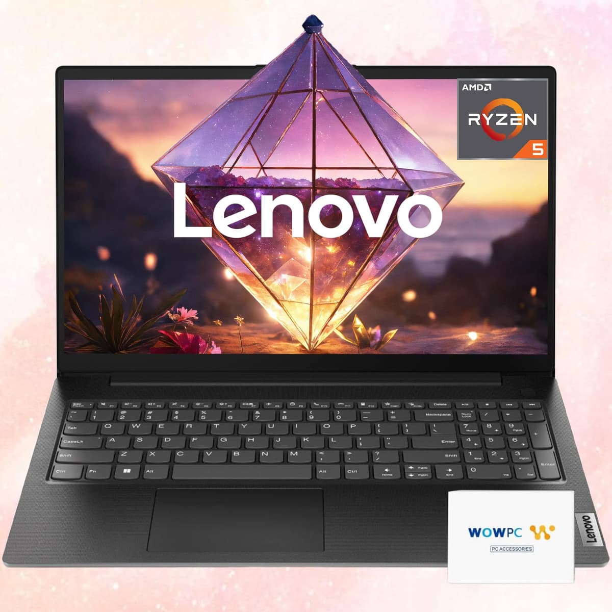 Lenovo portátil empresarial 15.6" | 16 GB RAM | 1 TB almacenamiento (512 GB SSD y 512 GB almacenamiento externo) | AMD Ryzen 5 7520U (rinde como i7-1165G7) | USB-C | HDMI | puerto Ethernet | Windows 11 Pro | con paquete WOWPC Business Laptop