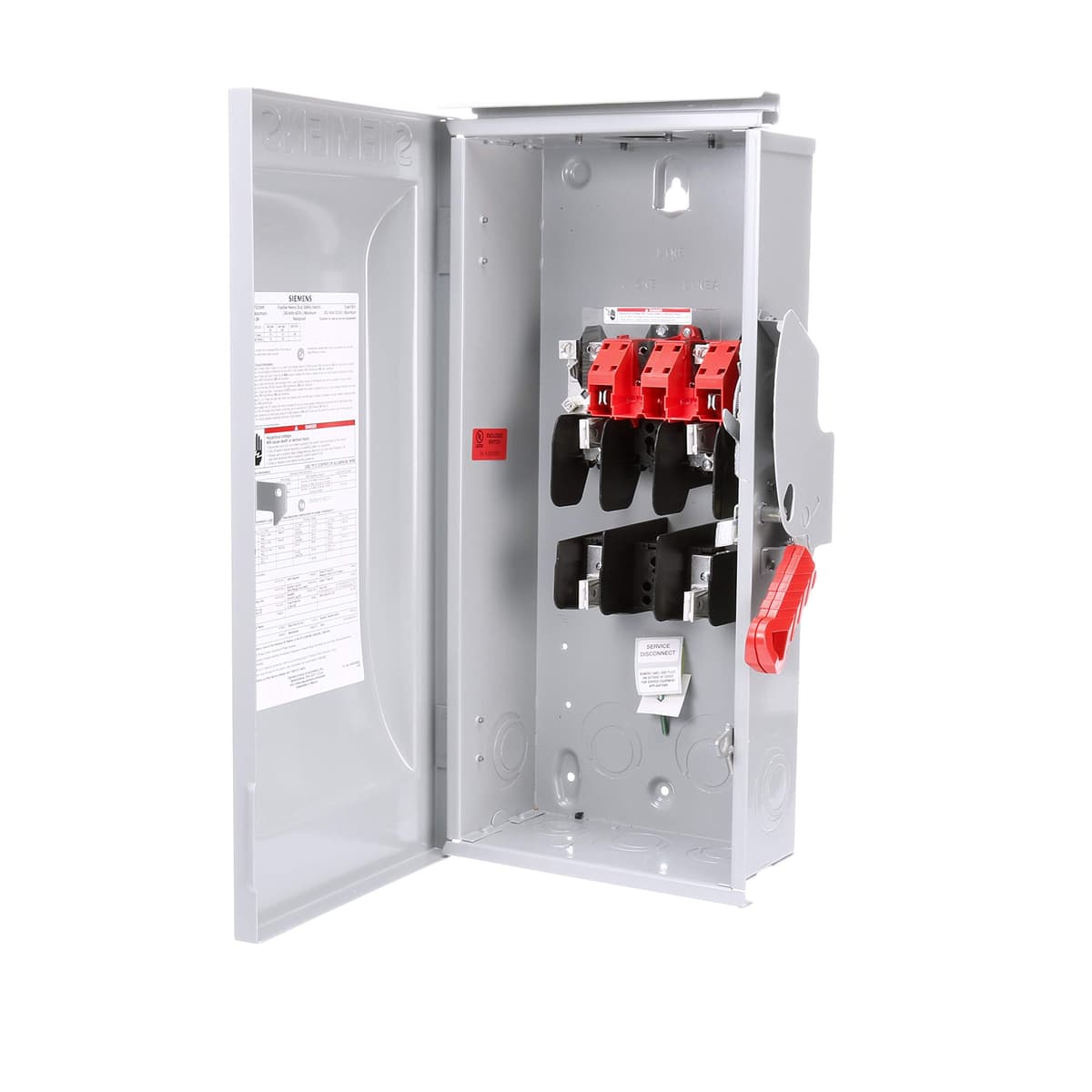 SIEMENS HF223NR 100 amperios 2 polos 240 voltios 3 hilos con fusible interruptores de seguridad de servicio pesado