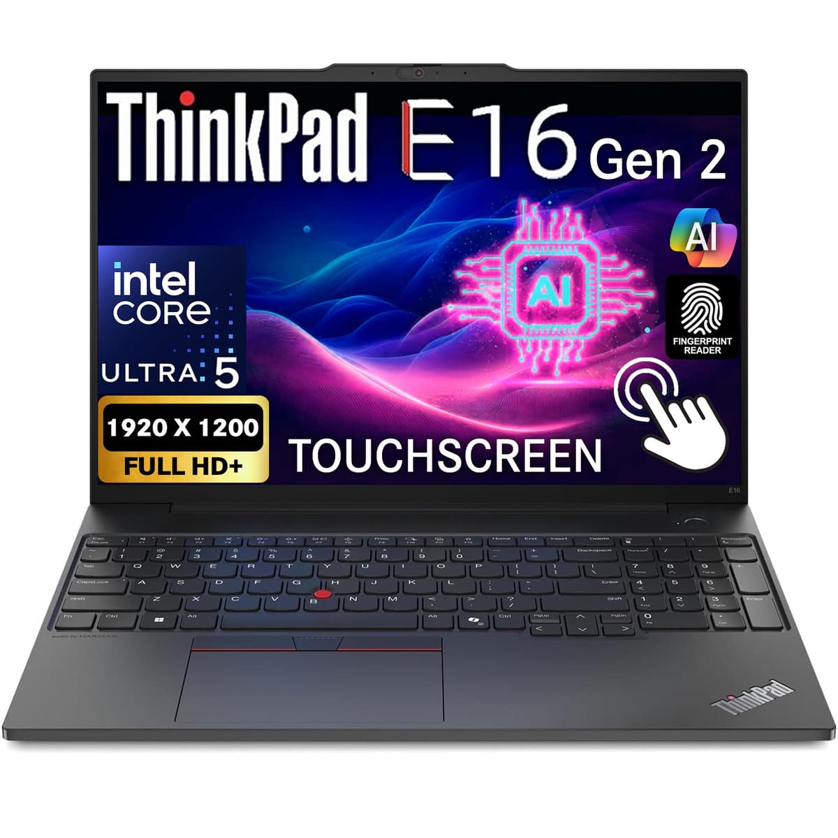 Oemgenuine Lenovo ThinkPad E16 Gen 2 original de fábrica, pantalla táctil WUXGA de 16", Intel Ultra 5-125U, 32GB RAM DDR5, 512GB NVMe, lector de huellas, teclado retroiluminado, WiFi 6E + Bluetooth, RJ-45, cámara FHD, Windows 11 Pro, laptop empresarial con IA