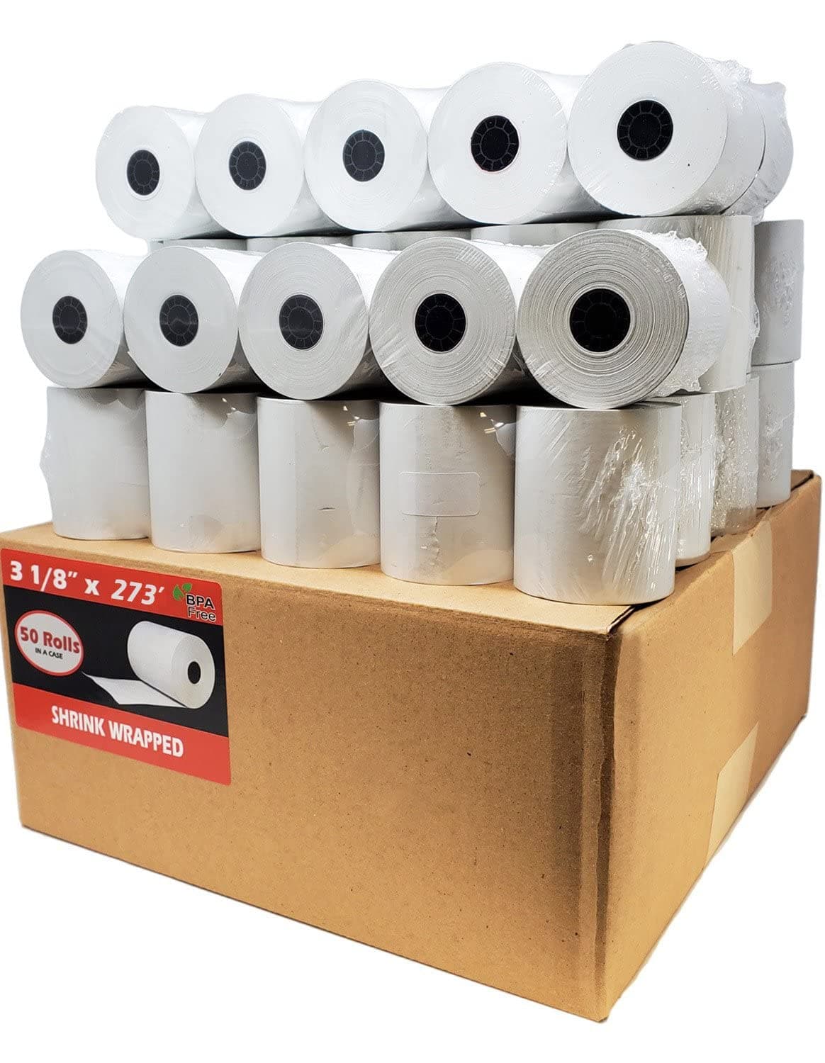 (500 Rolls) 3 1/8 x 273 ft Rollos térmicos para POS - BuyRegisterRolls BRR