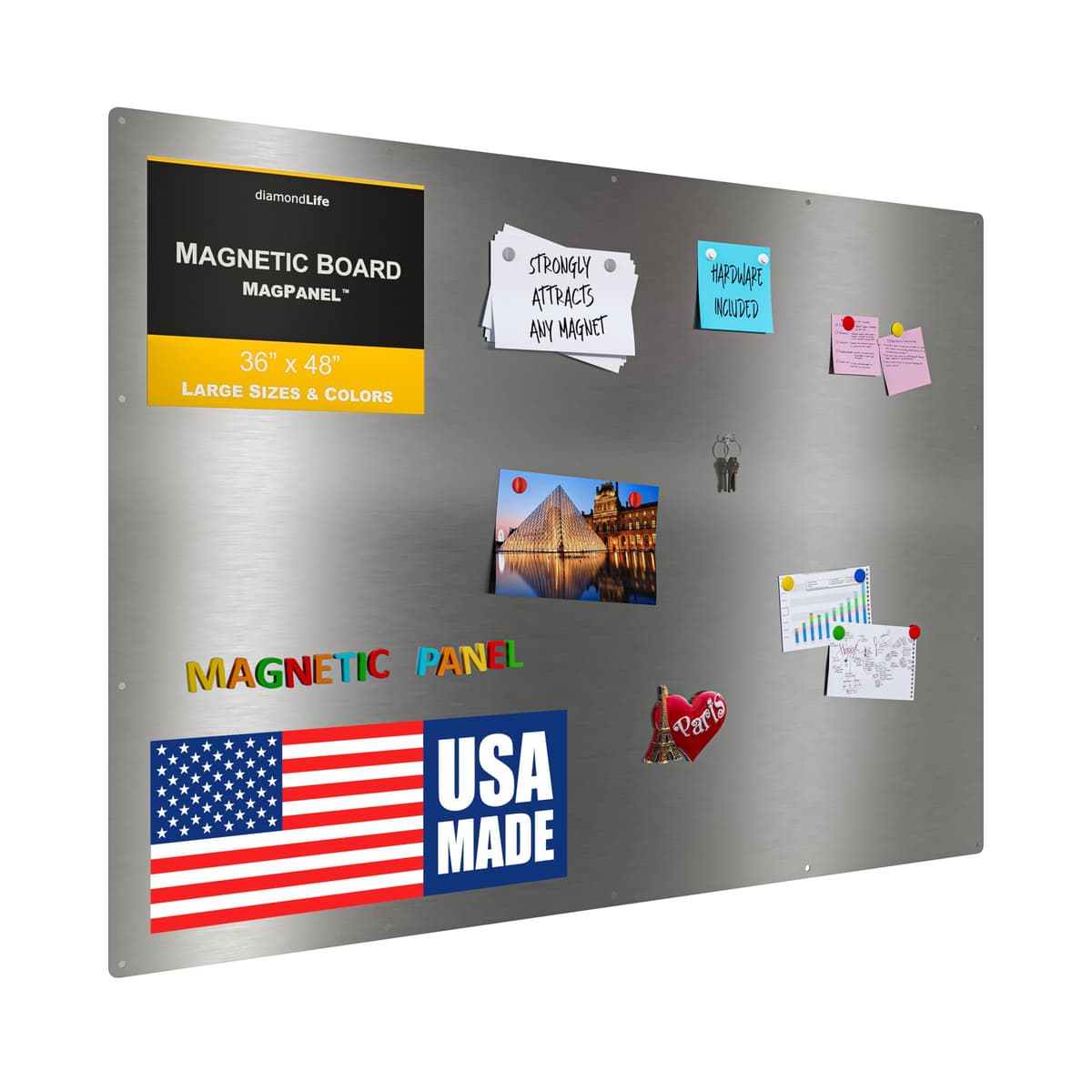 DLDIRECT Pizarra magnética 33.5”x45.5” - Memo/Vision Board para hogar, oficina y aula A.HMB.SS.3648