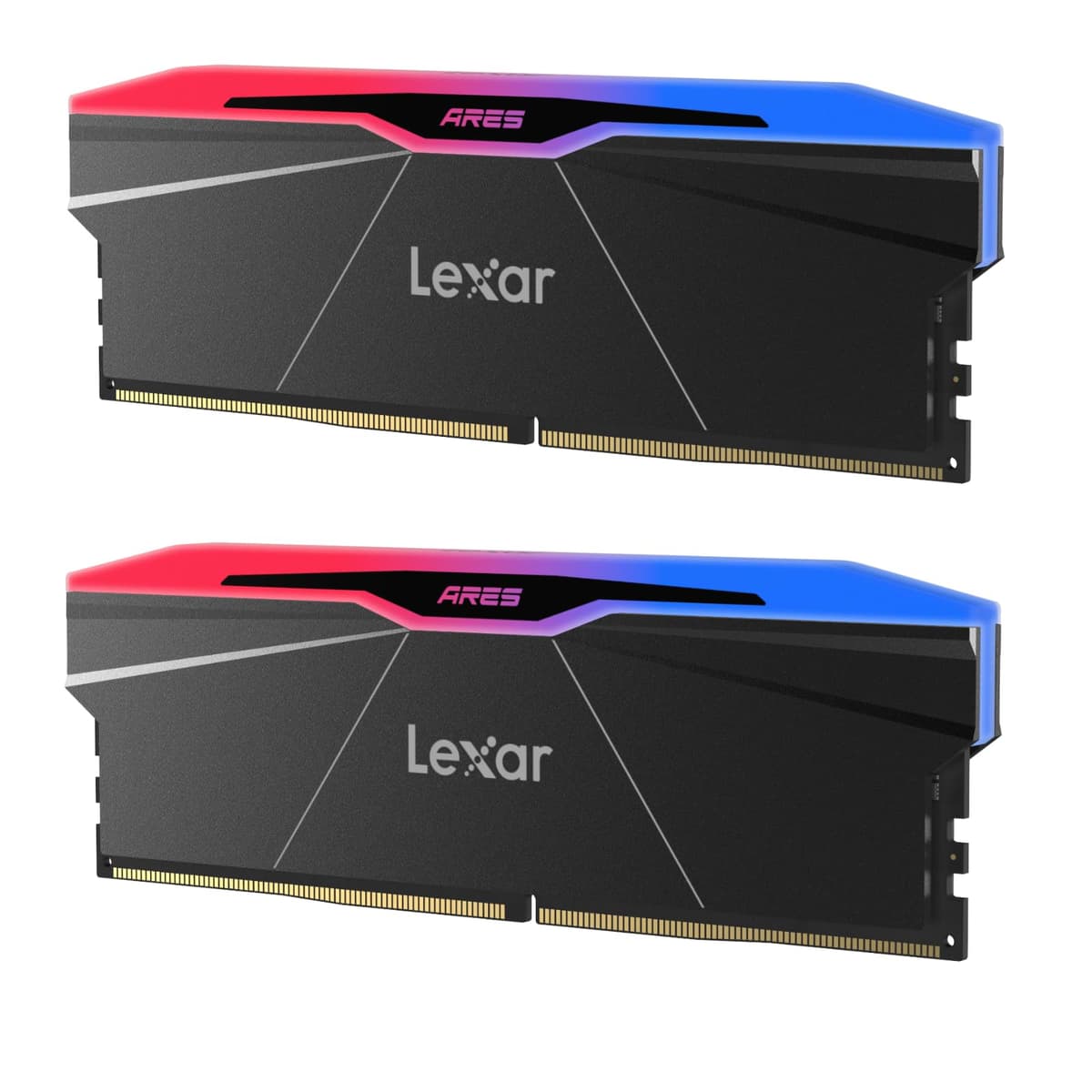 Lexar ARES Gen2 RGB DDR5 RAM Kit de 32 GB (2x16 GB) 6400 MHz CL30, Memoria UDIMM de 288 pines para Desktop, Memoria para PC Gaming, para Intel XMP 3.0/AMD EXPO/CL30-38-38-76/1.4V (LD5U16G64C30BR-RGD)
