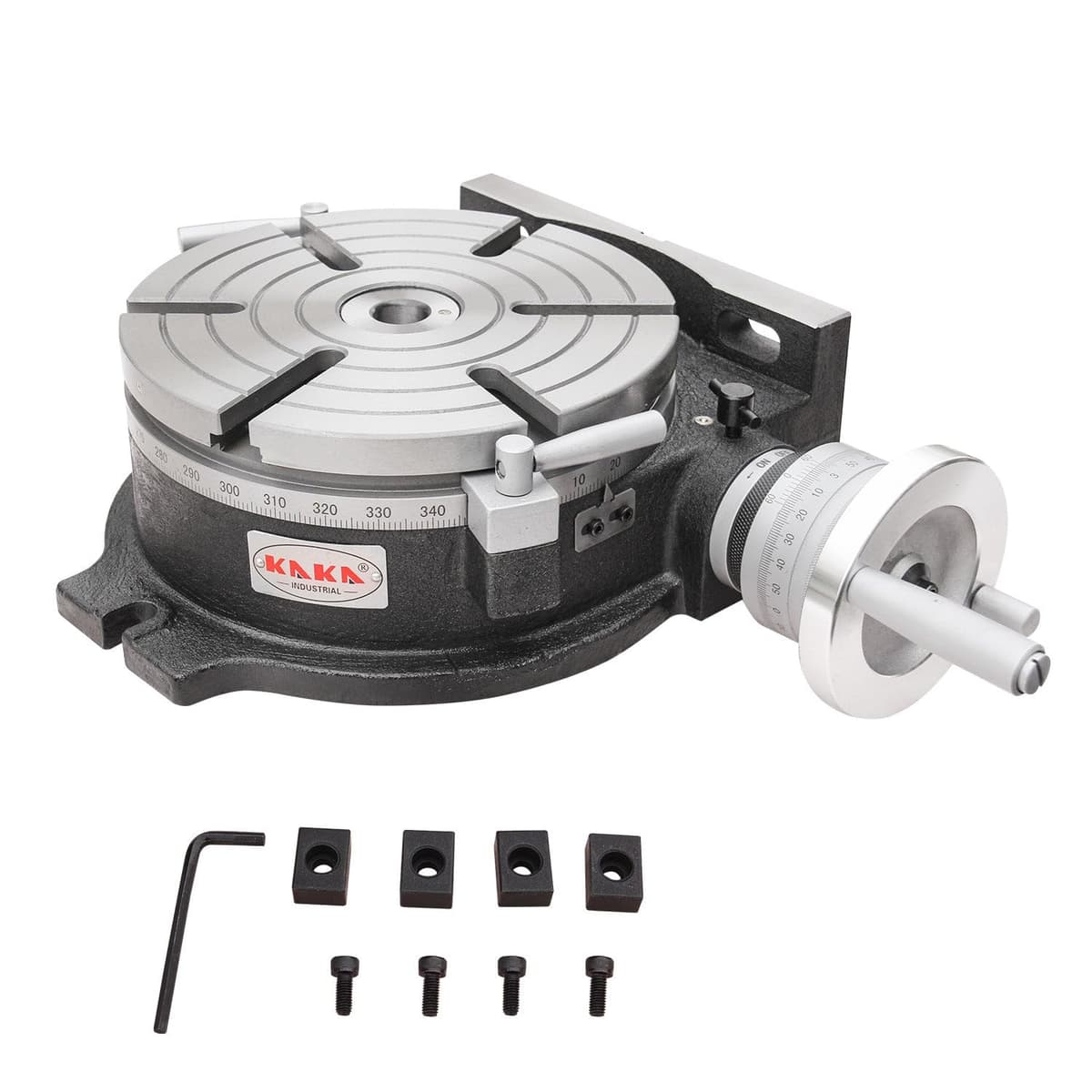 KAKA INDUSTRIAL Mesa Rotativa Horizontal/Vertical HV-12, 12" MT-4, 6 Ranuras T 161104