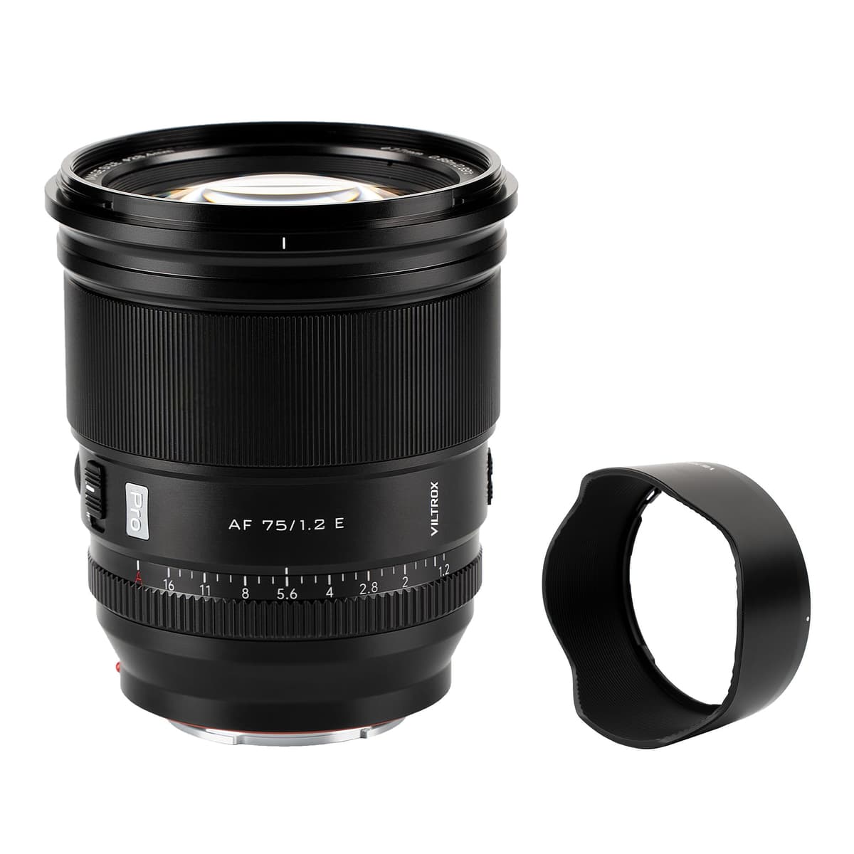 VILTROX PRO 75mm f/1.2 E para montura Sony E, lente prime de 75mm f/1.2 con autofoco para cámaras mirrorless Sony a7R a7IV a7RIII a7RIV a7RV A1 FX3 ZVE1 A7CII a6000 a6400 a6600 a6700 ZV-E10 FX30 JYC-03342