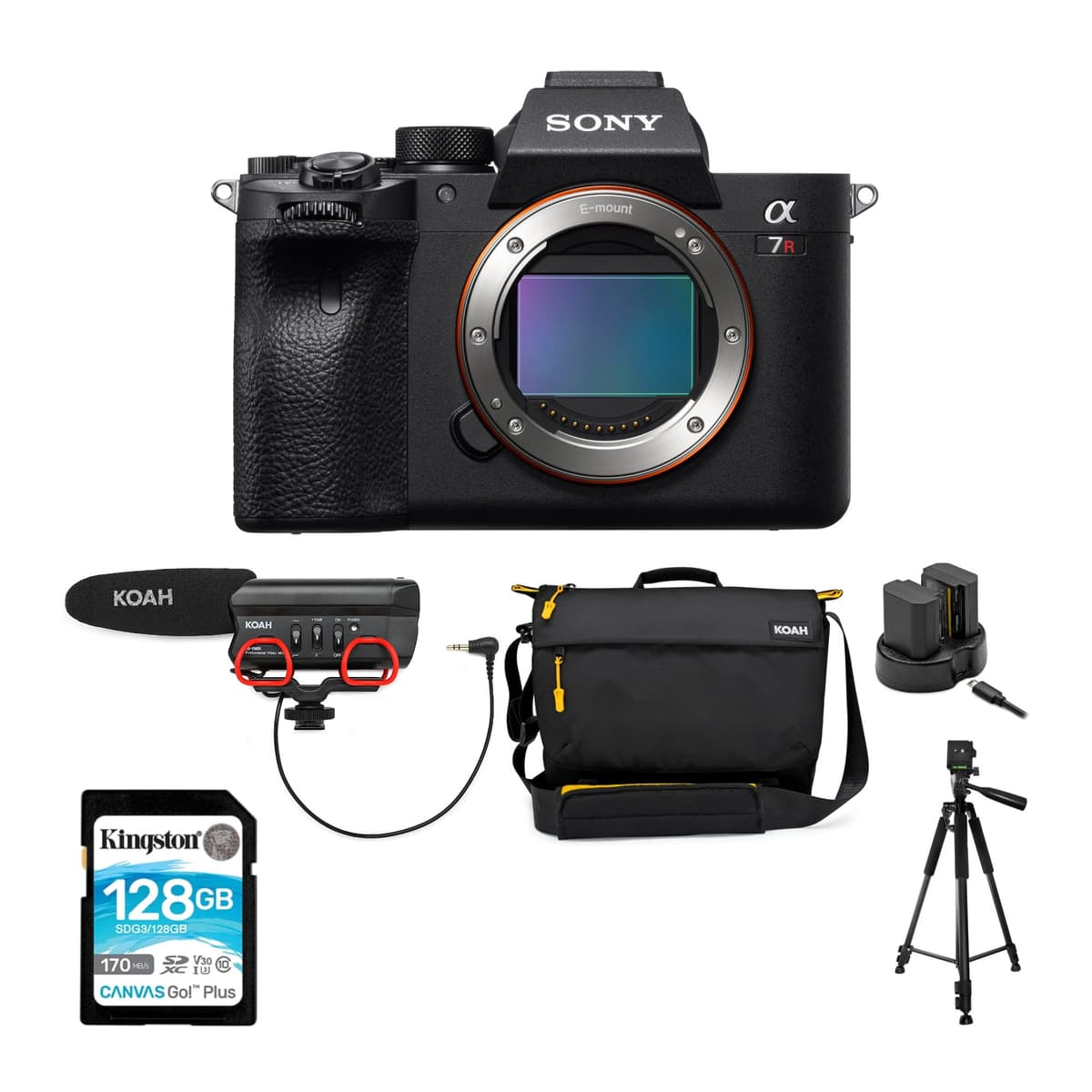 Sony Alpha a7R IV - Cámara Mirrorless Full-Frame 61MP (Solo Cuerpo) + Kit 6 piezas ILCE7RM4/B-KT1