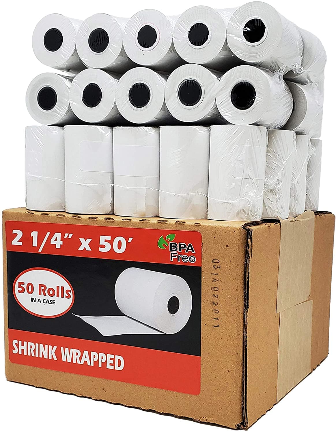 Rollos térmicos 2 1/4 x 50 (2500 unidades) 55 GSM - BuyRegisterRolls BRR
