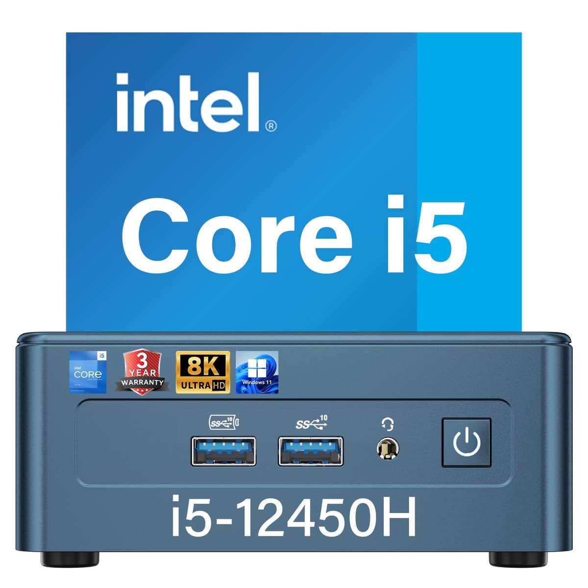 GEEKOM Mini PC IT12 con Intel i5-12450H, Windows 11 Pro, expandible hasta 96GB RAM y 4TB SSD GEEKOM Mini IT12