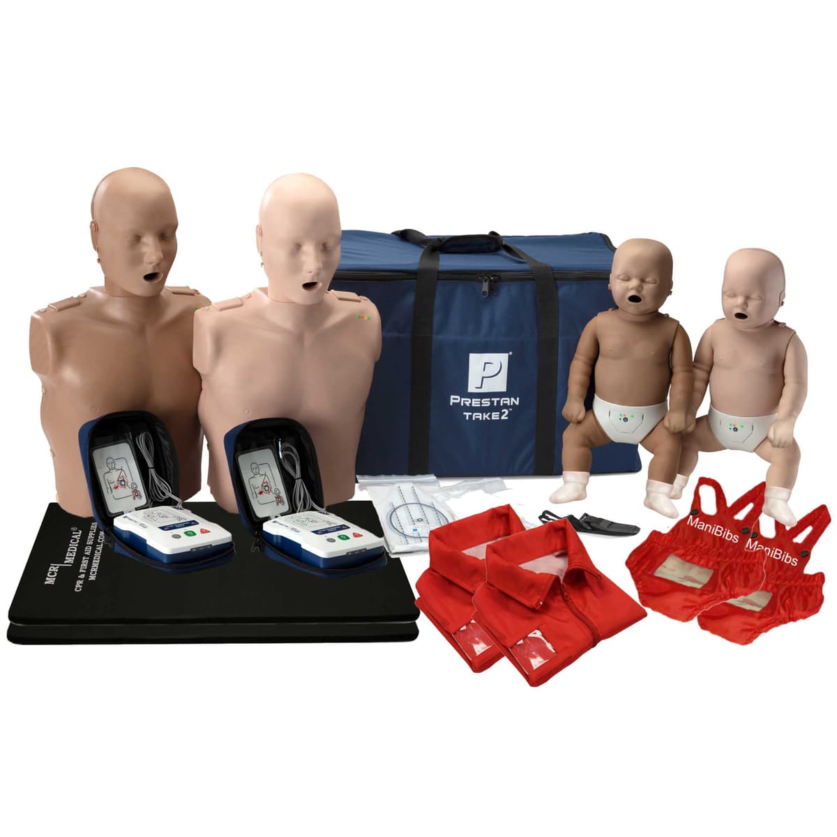 MCR Medical Prestan Diversity Take2 Kit CPR con Feedback (2 Adultos, 2 Infantes, 2 UltraTrainers) K202M-MSDS