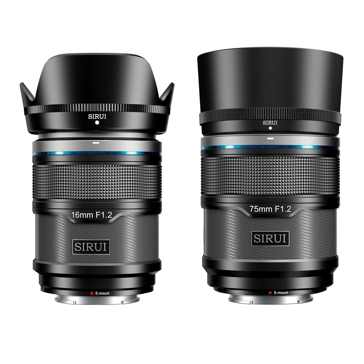 SIRUI Sniper 16mm y 75mm F1.2 Kit AF para cámaras APS-C (Mount E, Black) AS-2S-EB-AM