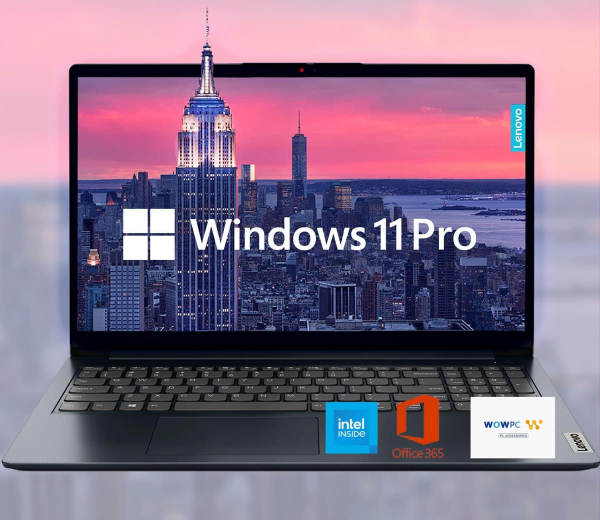 Lenovo IdeaPad 15.6" HD antirreflejo con 1 año de Microsoft 365, 36 GB de RAM, SSD de 2.1 TB, Windows 11 Pro, Wi-Fi 6, HDMI, USB-C, procesador Intel, lector de tarjetas SD, hasta 9.5 horas de batería, con WOWPC USB