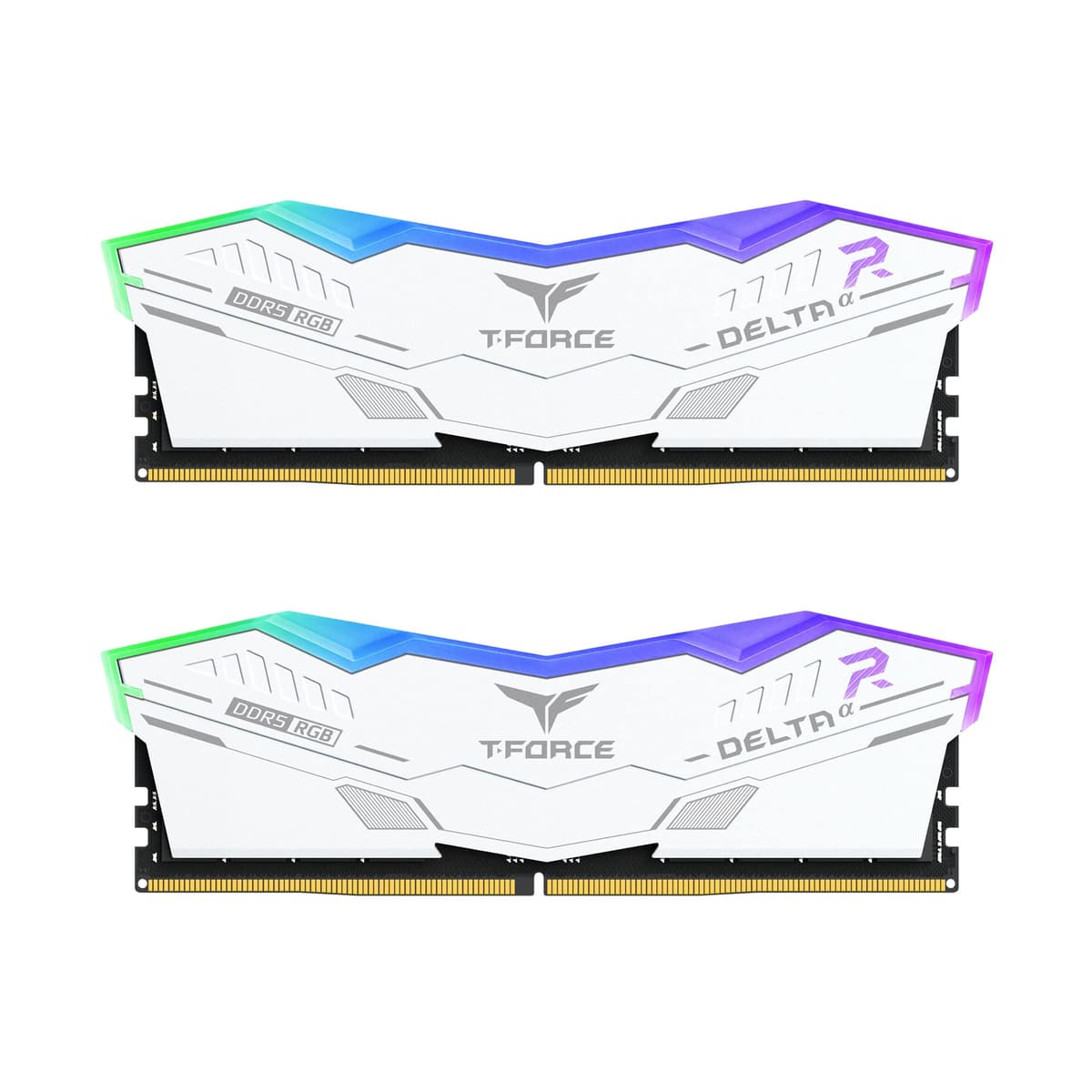 KIT DE MEMORIA RAM TEAMGROUP T-Force Delta Alpha RGB DDR5 64GB (2x32GB) 6000MHz (PC5-48000) CL38 Compatible con Intel XMP 3.0 y AMD EXPO Módulo para Escritorio Blanco FF8D564G6000HC38JDC01