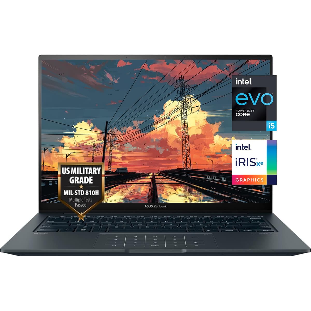 ASUS Zenbook 14.5" 2.8K (2880 x 1800) 120Hz OLED táctil, Intel Core i5-13500H (mejor que i7-1360P), teclado retroiluminado, lector de huellas, audio Harman/Kardon, Windows 11, con paquete WOWPC (8GB RAM | 1TB SSD PCIe)