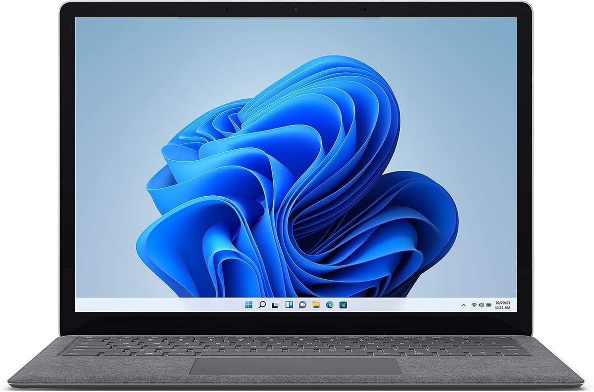 Microsoft Surface Laptop 4 Comercial: Laptop con pantalla táctil Windows con AMD Ryzen 5 4680U, 16 GB RAM, SSD extraíble de 256 GB - Alto rendimiento Plata 7IS-00001 (Reacondicionado)