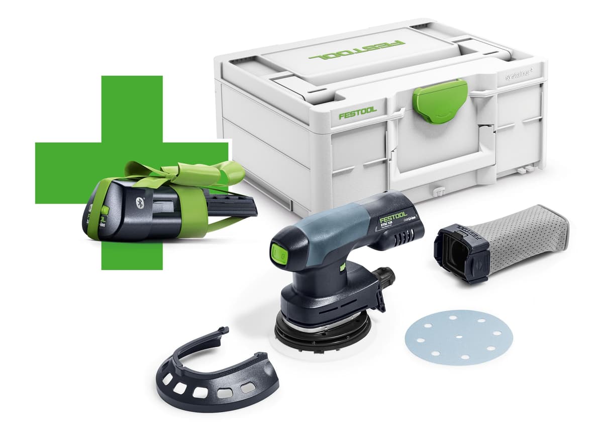 Lijadora excéntrica inalámbrica Festool ETSC 125-Basic-ERGO (promo) 577030
