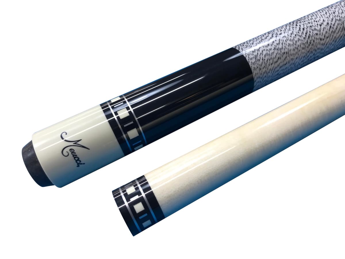 Meucci SB2-S Taco de billar artesanal con Pro Shaft - Smoke Grey + Estuche rígido LJ2-S