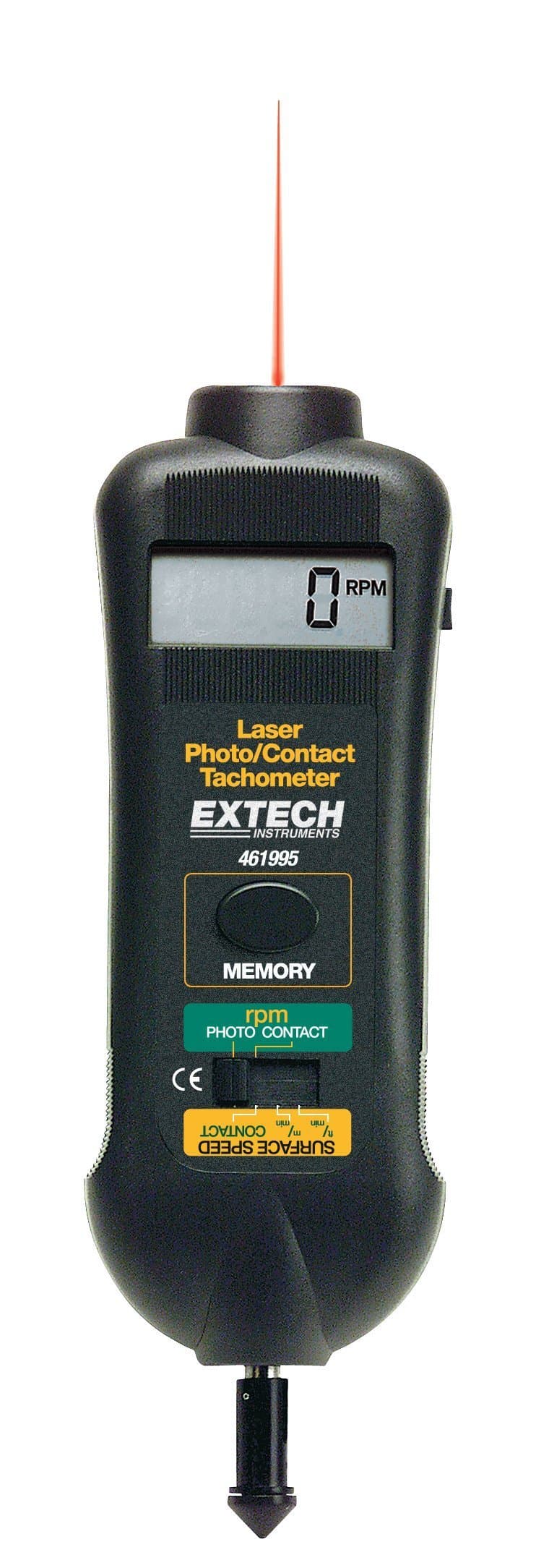Extech 461995 Tacómetro Foto/Contacto con Láser y Ruleta