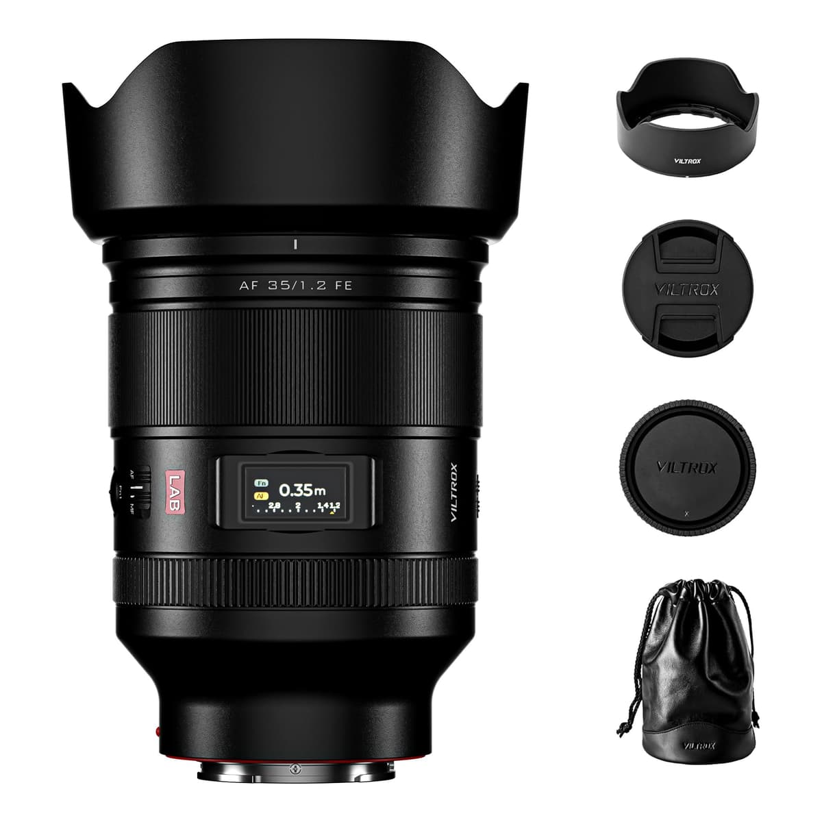 VILTROX AF 35mm F1.2 LAB FE para montura Sony E, lente fija gran angular 35 mm f/1.2 para formato completo con motor HyperVCM compatible con cámaras Sony a7IV a7RV a9II a7CII ZVE1 A1 a6700 a6400 WY-35mm F1.2 LAB FE