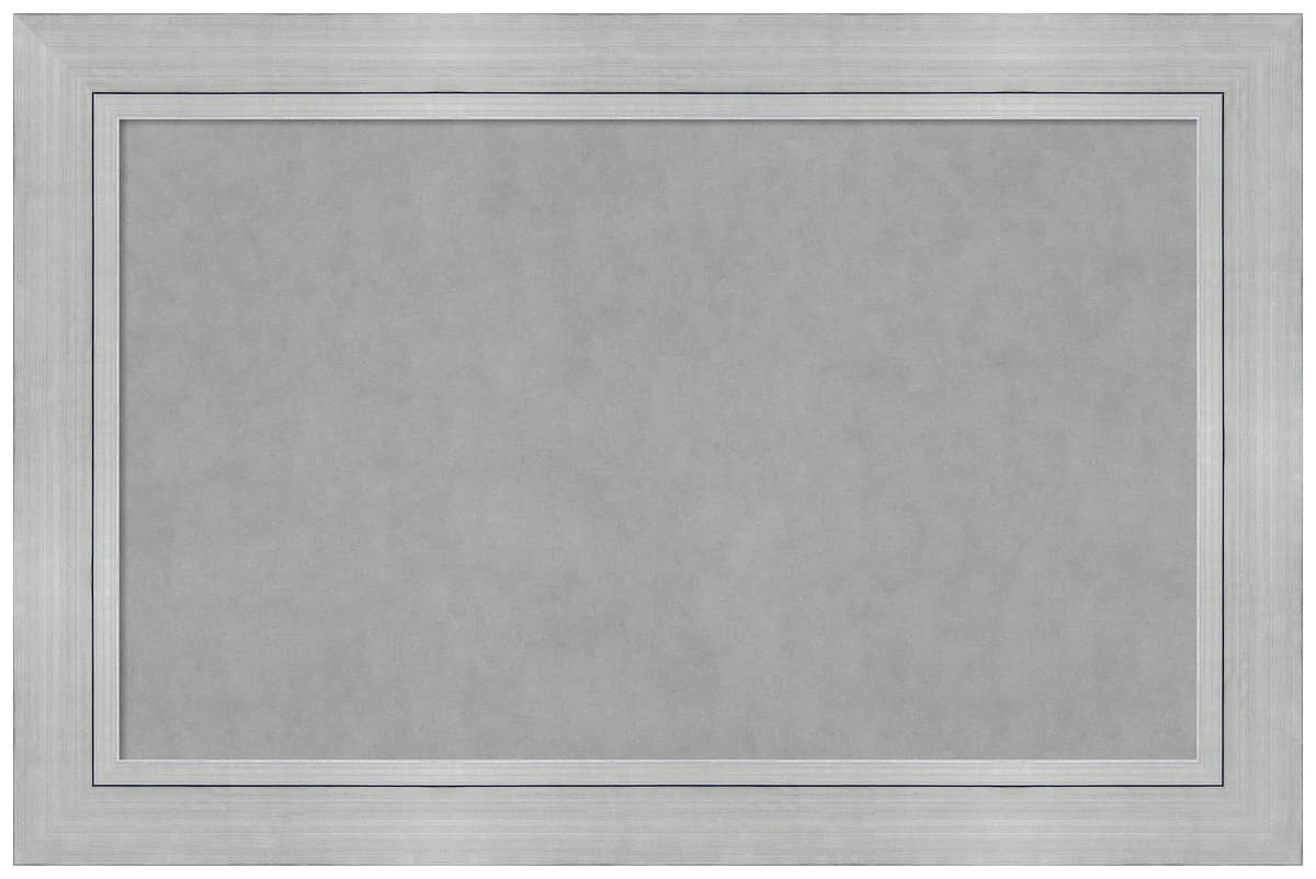 Amanti Art Pizarra magnética con marco Romano Silver 47x31 pulgadas DSW3901188