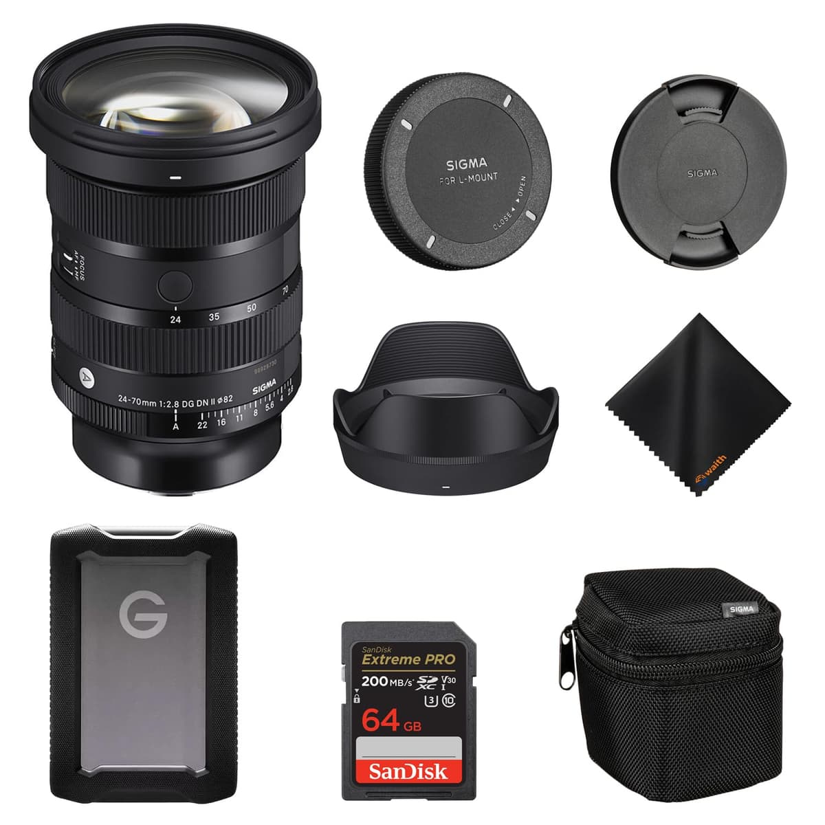 Sigma 24-70mm f/2.8 DG DN II Art (Leica L) + Accesorios Bundle SIG57A969-KIT2
