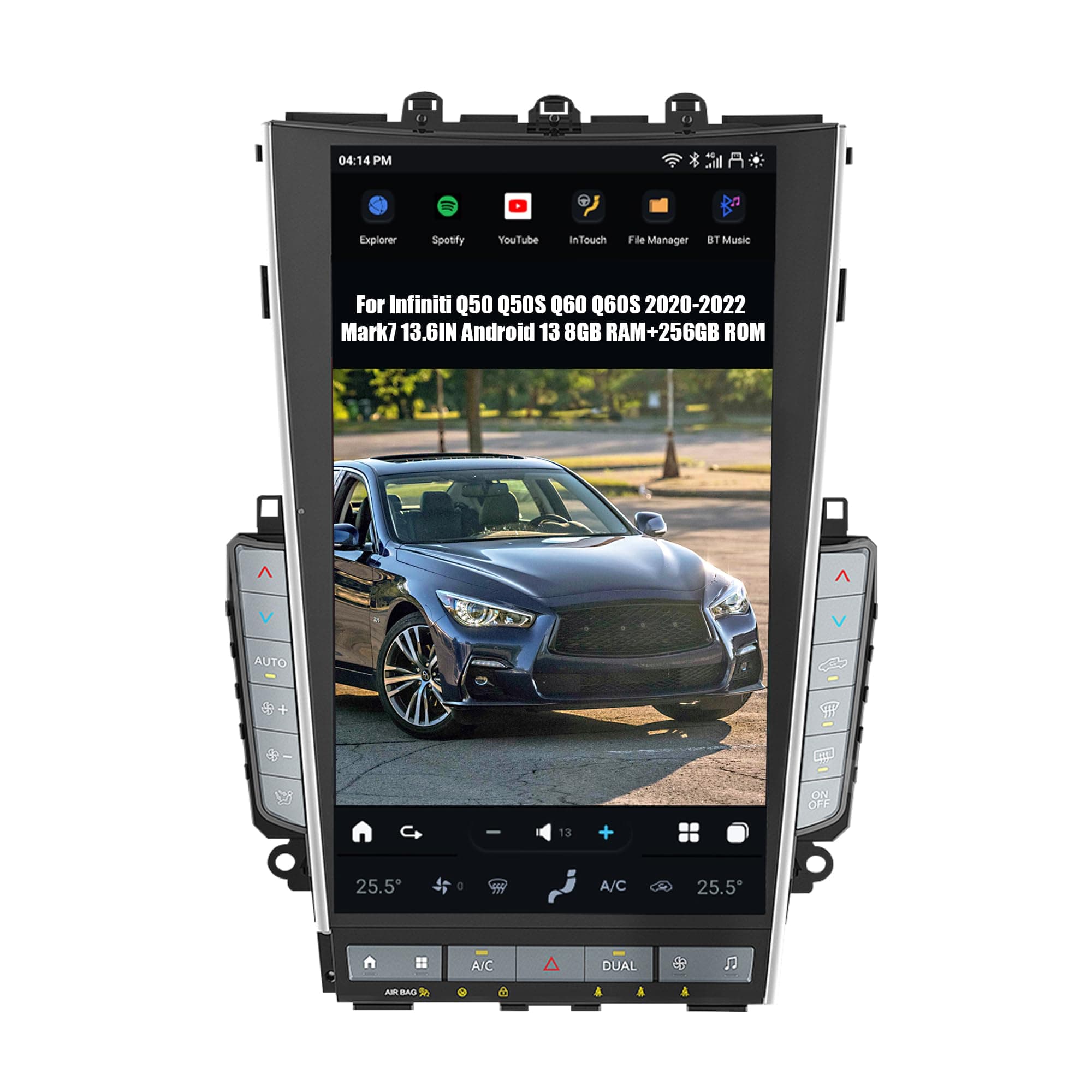 AUCARAUTO AuCar Android 13 Mark 7, 13.6" para Infiniti Q50/Q60 2020-2022, 8GB RAM 256GB ROM MK7
