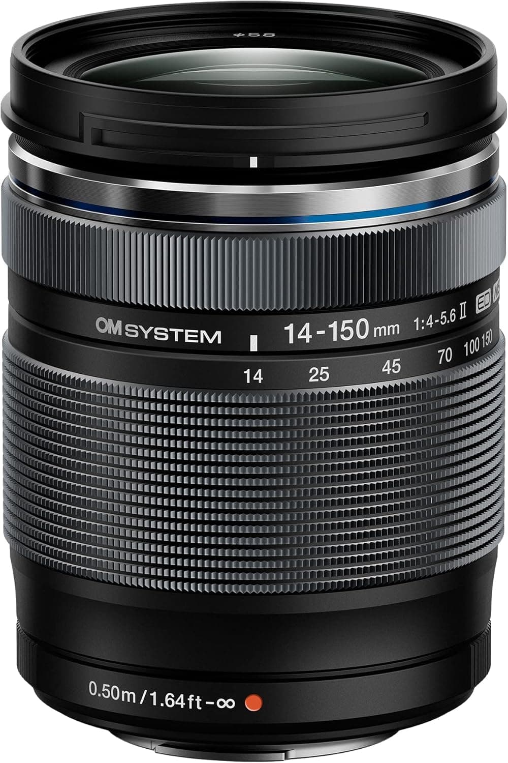 OM SYSTEM M.Zuiko ED 14-150mm F4-5.6 II Lente zoom universal para cámaras MFT, negro ED 14-150mm F4.0-5.6 Ⅱ BLK