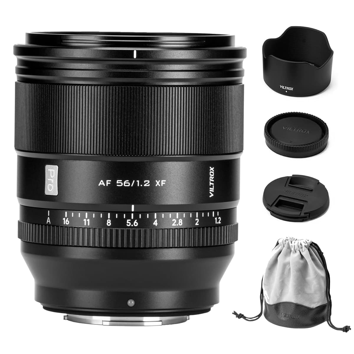 Viltrox AF 56mm F1.2 Pro XF - Lente para Fujifilm X (equiv. ~85mm FF), AF, F1.2 FV-VILTROX 75mm F1.2-XF Mount