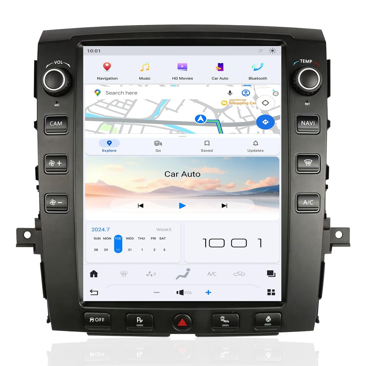 Toeeklsa Radio coche para Nissan Titan (2016-2019) Android 13, pantalla 12.1" con CarPlay inalámbrico y Android Auto