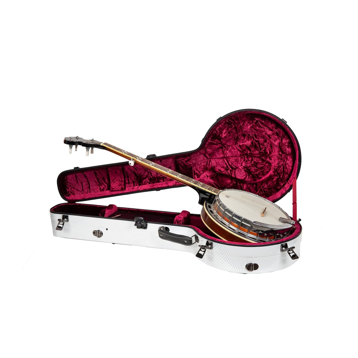Crossrock Estuche ultraligero fibra para banjo resonador 5-string CRF5030BJWT con TSA y funda acolchada