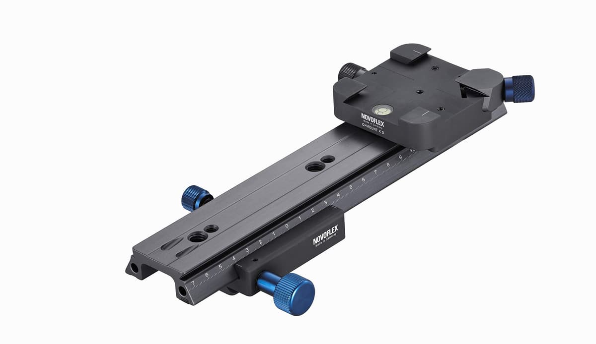 Riel de Enfoque NOVOFLEX con Base de Liberación Rápida Q-Mount XD (Castel-XQ-II)