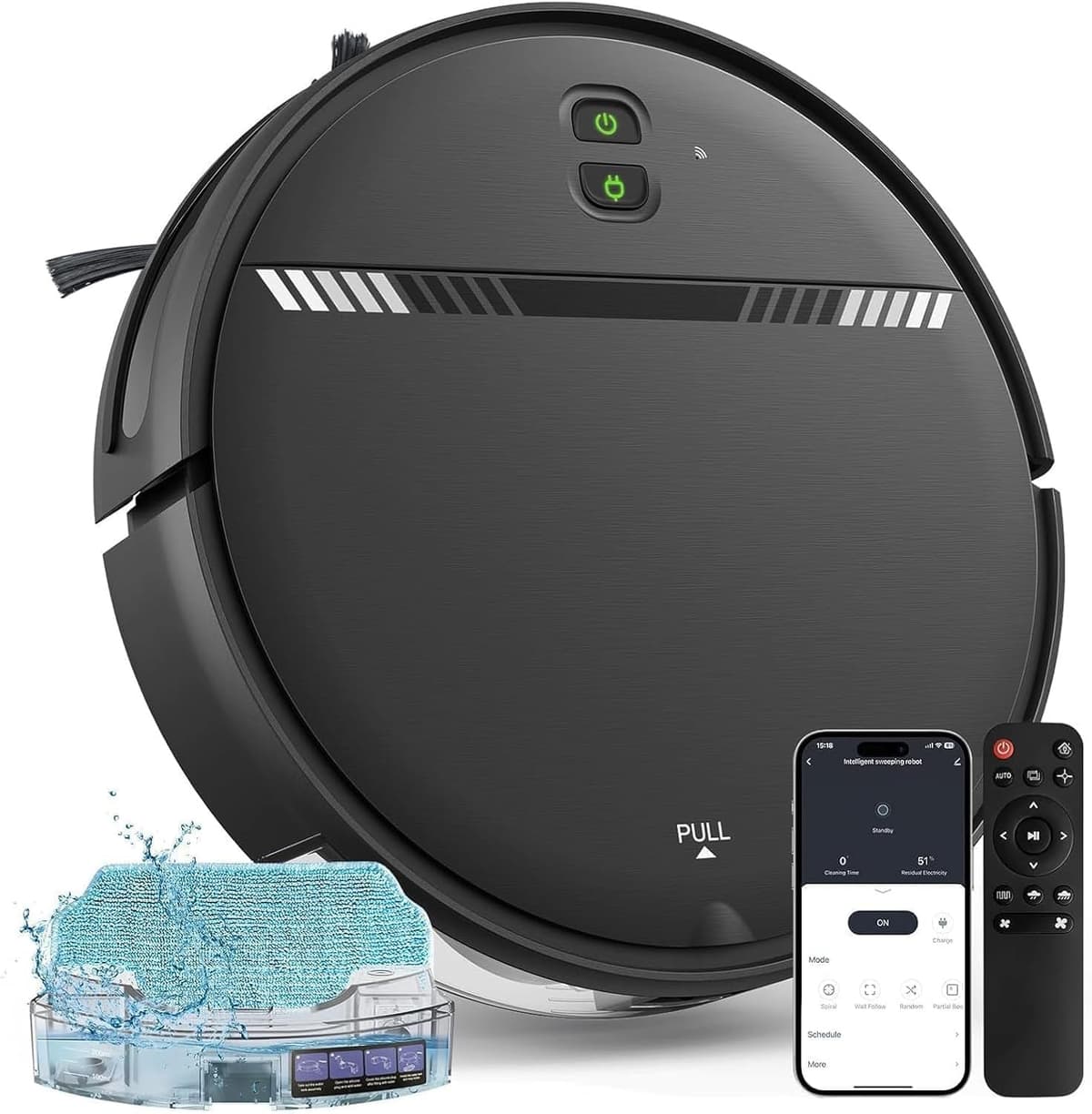 XIEBro Life BR151 Robot Aspiradora y Mopa 2 en 1 con App, Control por Voz y 100 min de Autonomía BR151-YY Robot Vacuum and Mop