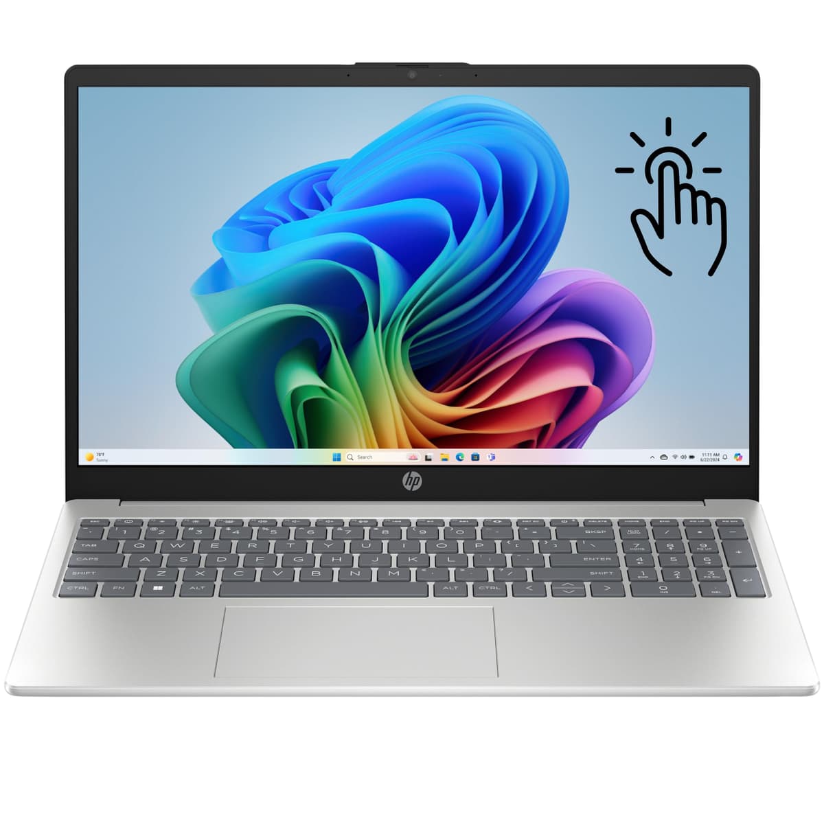 Laptop HP - Pantalla táctil de 15.6" - 64GB RAM DDR4 - SSD PCIe de 2TB - Office 365 para web de por vida - Intel 13ª gen i3 de 6 núcleos - USB-C - Cámara web - Teclado numérico - Windows 11 sin mouse hp15