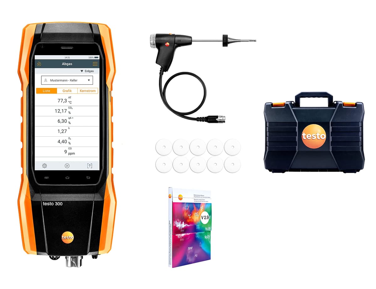 Testo 300 Kit Analizador de Combustión Comercial 0564 3004 92