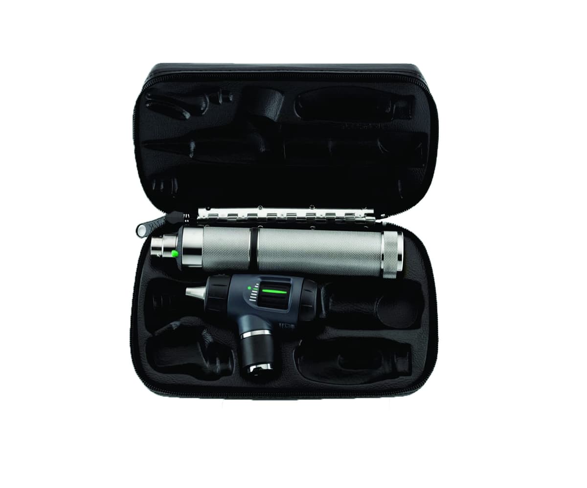 Welch Allyn Otoscope Set MacroView con mango recargable y estuche rígido 25070-M IN5667772-25070-M